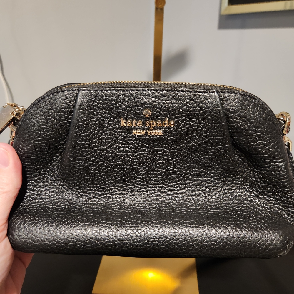 Kate Spade Black Pebbled Leather Crossbody Bag - Picture 2 of 8
